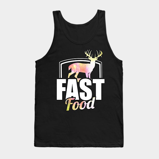 Cute & Funny Fast Food Buck Hunting Deer Hunter Tank Top by theperfectpresents